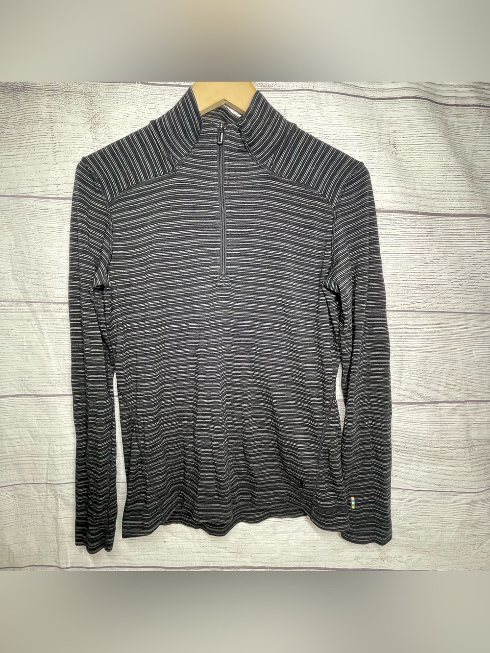 Smartwool Pullover Women’s Large Merino Wool Base Layer 1/4 Zip Sweater